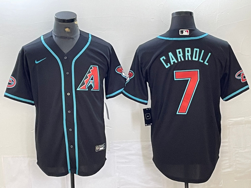 Men's Arizona Diamondbacks Corbin Carroll #7 Black Jersey